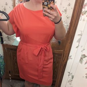 Eliza J peach dress with pockets NWOT